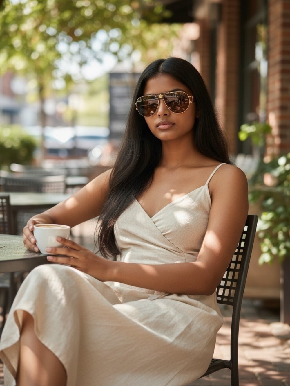 Versace Aviator Sunglasses with Gold Frame - Picture 4 of 4